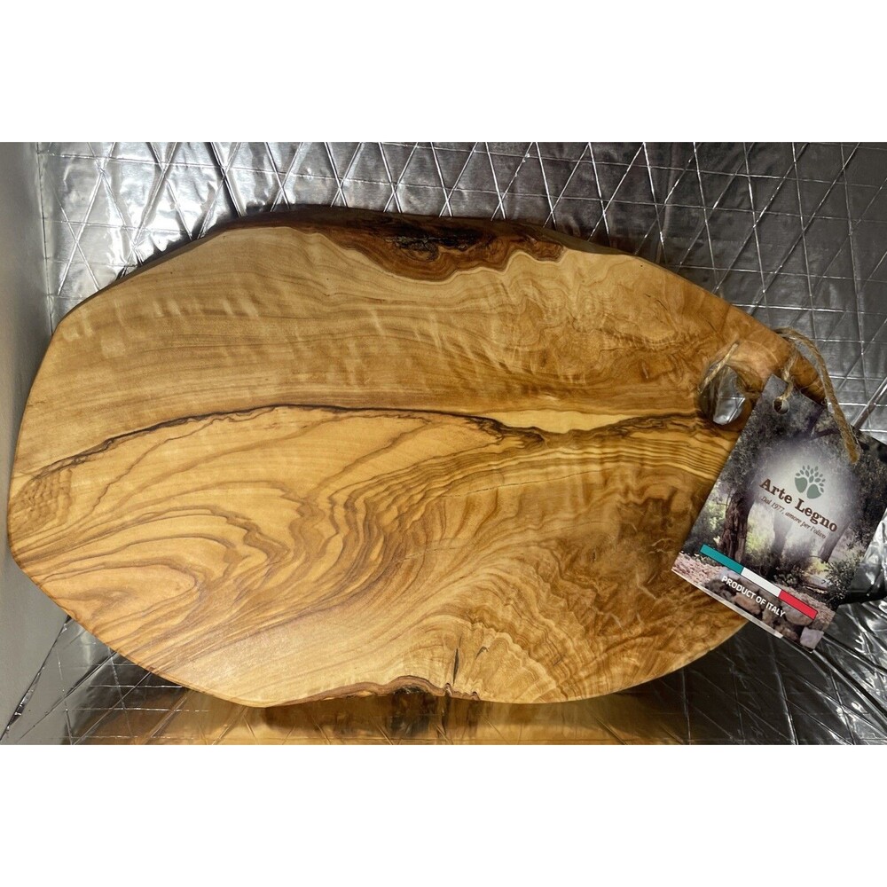 ARTE LEGNO SOLID OLIVE WOOD MADE IN ITALY BOARD 11”X 6” NWT